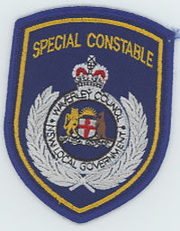 FOREIGN,AUSTRALIA,NEW SOUTH WALES SPECIAL CONSTABLE WAVERLY COUNCIL 1